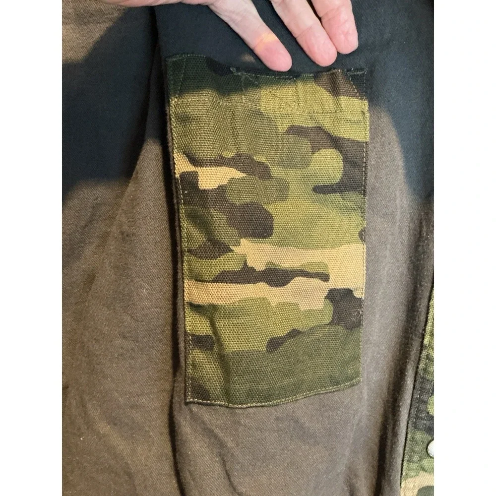 Duluth Trading Men's Fire Hose Camo Limber Jac Hooded Jacket LARGE TALL 89326
